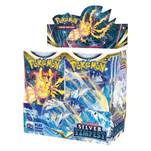 Pokémon TCG: Silver Tempest Booster Display i gruppen SÄLLSKAPSSPEL / Pokémon hos Spelexperten (POK85091-DIS)