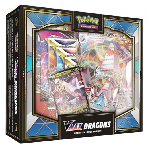 Pokémon TCG: VMAX Dragons Premium Collection i gruppen SÄLLSKAPSSPEL / Pokémon hos Spelexperten (POK85128)