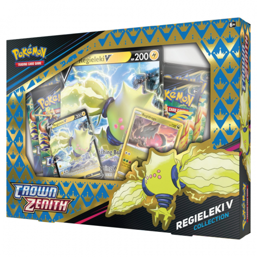 Pokémon TCG: Crown Zenith Collection Regieleki V i gruppen SÄLLSKAPSSPEL / Pokémon hos Spelexperten (POK85183-ELE)