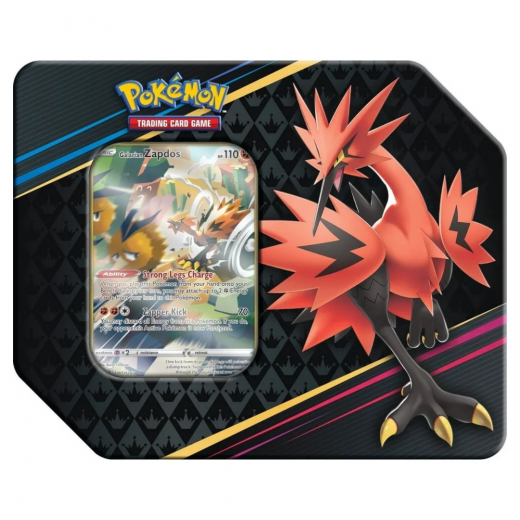 Pokémon TCG: Crown Zenith Special Tin - Galarian Zapdos i gruppen SÄLLSKAPSSPEL / Pokémon hos Spelexperten (POK85194-ZAP)