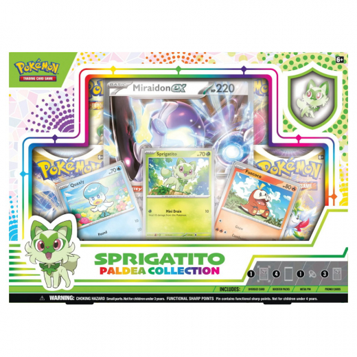Pokémon TCG:  Paldea Collection - Sprigatito i gruppen SÄLLSKAPSSPEL / Kortspel hos Spelexperten (POK85211-SPR)