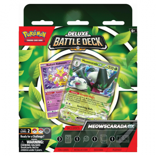 Pokémon TCG: Deluxe Battle Deck - Meowscarada ex i gruppen SÄLLSKAPSSPEL / Pokémon hos Spelexperten (POK85258-MEO)