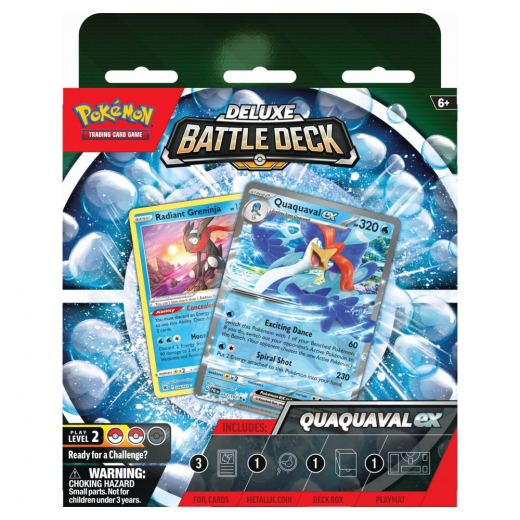 Pokémon TCG: Deluxe Battle Deck - Quaquaval ex i gruppen SÄLLSKAPSSPEL / Pokémon hos Spelexperten (POK85258-QUA)