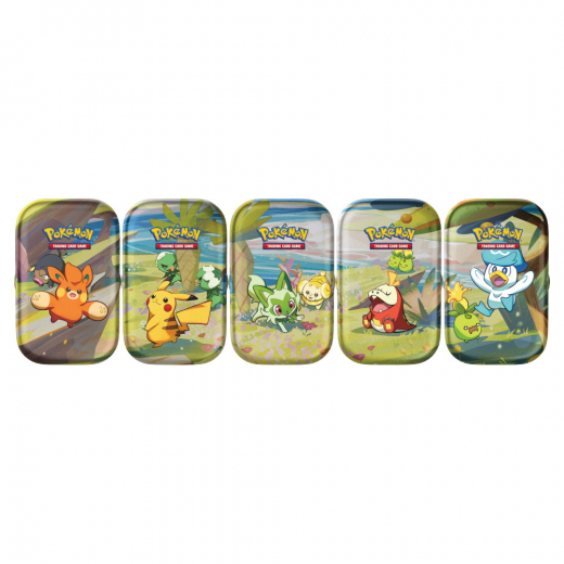Pokémon TCG: Paldea Friends Mini Tin 5-Pack Collection i gruppen SÄLLSKAPSSPEL / Pokémon hos Spelexperten (POK85279-COL)