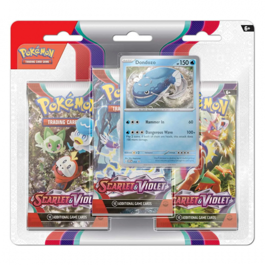 Pokémon TCG: Scarlet & Violet Booster 3-Pack Dondozo i gruppen SÄLLSKAPSSPEL / Pokémon hos Spelexperten (POK85328-DON)
