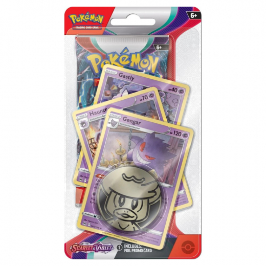 Pokémon TCG: Scarlet & Violet Premium Checklane Gengar i gruppen SÄLLSKAPSSPEL / Pokémon hos Spelexperten (POK85336-GHG)