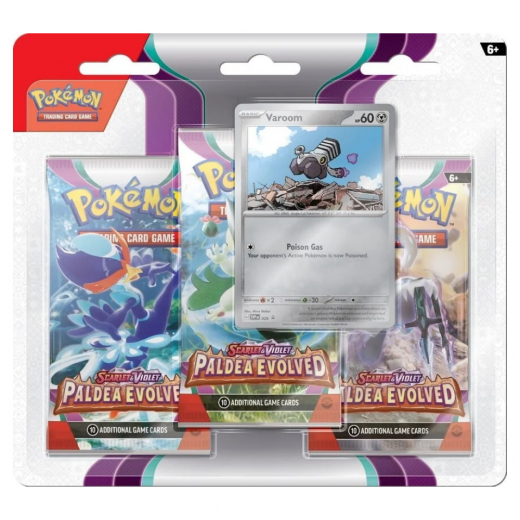 Pokémon TCG: Paldea Evolved Booster 3-Pack Varoom i gruppen SÄLLSKAPSSPEL / Pokémon hos Spelexperten (POK85353-VAR)