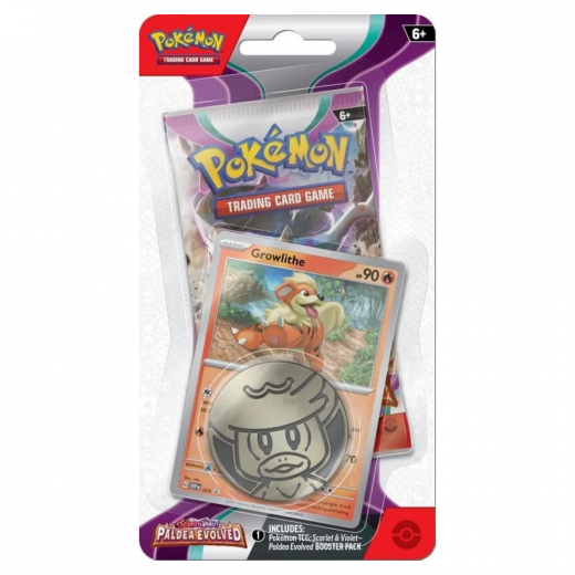 Pokémon TCG: Paldea Evolved Checklane - Growlithe i gruppen SÄLLSKAPSSPEL / Pokémon hos Spelexperten (POK85356-GRO)