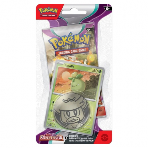 Pokémon TCG: Paldea Evolved Checklane - Smoliv i gruppen SÄLLSKAPSSPEL / Pokémon hos Spelexperten (POK85356-SMO)