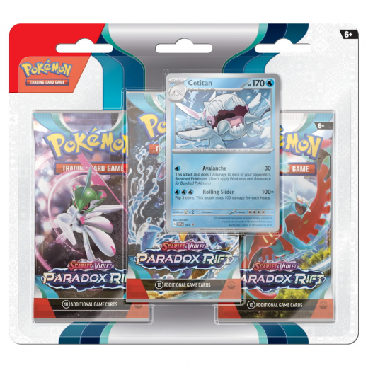 Pokémon TCG: Paradox Rift Booster 3-Pack Cetitan i gruppen SÄLLSKAPSSPEL / Pokémon hos Spelexperten (POK85403-CET)