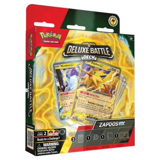 Pokémon TCG: Deluxe Battle Deck - Zapdos ex i gruppen SÄLLSKAPSSPEL / Pokémon hos Spelexperten (POK85600-ZAP)