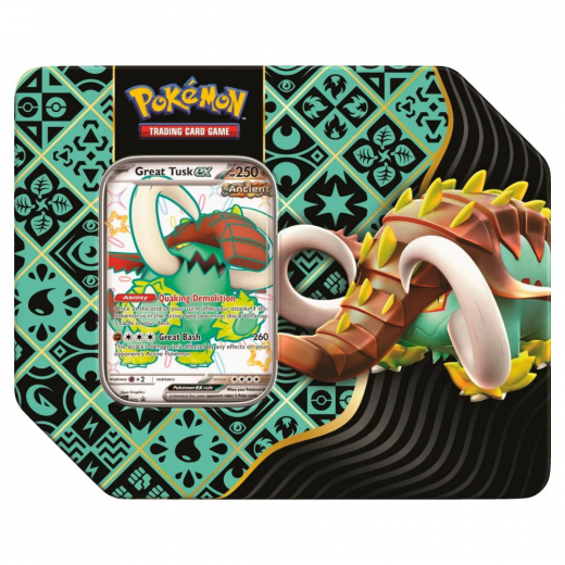 Pokémon TCG: Paldean Fates Special Tin - Great Tusk i gruppen  hos Spelexperten (POK85624-GRE)