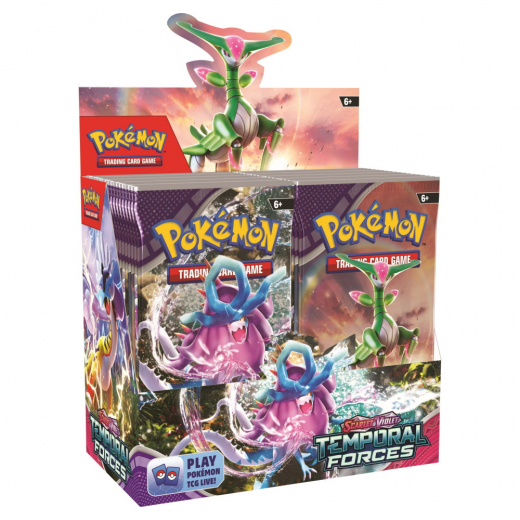 Pokémon TCG: Temporal Forces Booster Display i gruppen SÄLLSKAPSSPEL / Pokémon hos Spelexperten (POK85639-DIS)