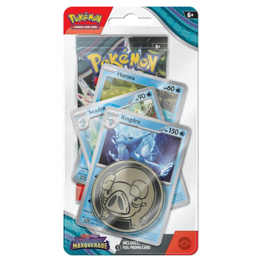 Pokémon TCG: Twilight Masquerade Premium Checklane Kingdra i gruppen SÄLLSKAPSSPEL / Pokémon hos Spelexperten (POK85794-HSK)