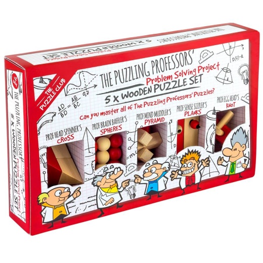 The Puzzling Professors' 5 x Wooden Puzzle Set i gruppen  hos Spelexperten (PP1426)