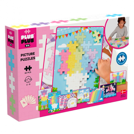 Plus-Plus - BIG Bildpussel Pastell 60 st i gruppen LEKSAKER / Byggklossar hos Spelexperten (PP3281)