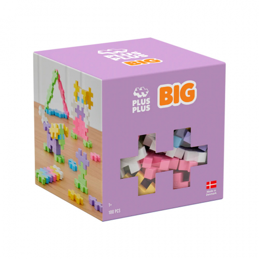 Plus-Plus - BIG Pastell Färgmix 100 st i gruppen LEKSAKER / Byggklossar / PLUS PLUS hos Spelexperten (PP3412)
