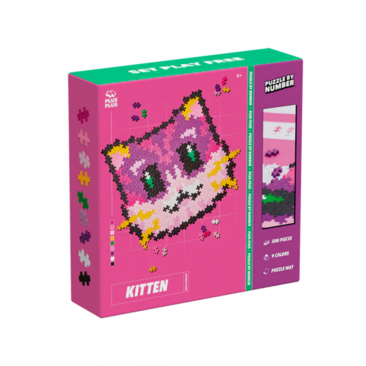 Plus-Plus - Pussla Med Nummer Kattunge 500 stk i gruppen LEKSAKER / Byggklossar / PLUS PLUS hos Spelexperten (PP3960)