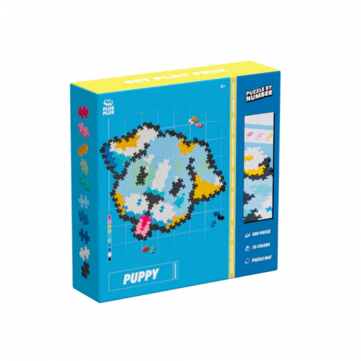 Plus-Plus - Pussla Med Nummer Hundvalp 500 stk i gruppen LEKSAKER / Byggklossar / PLUS PLUS hos Spelexperten (PP3961)
