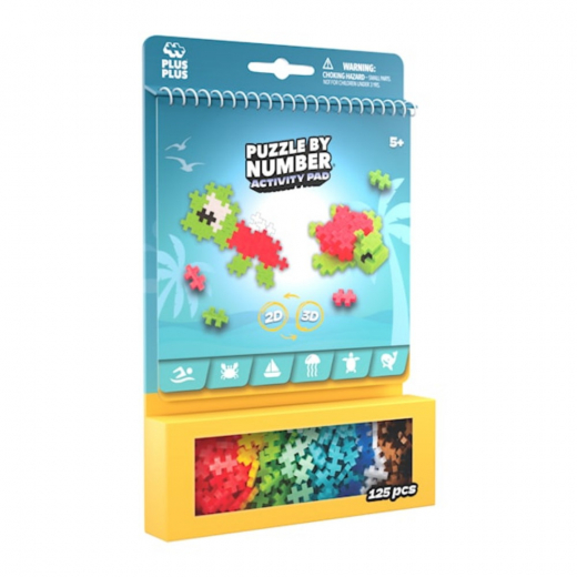 Plus-Plus - Oceanen Aktivitetsplatta 125 st i gruppen LEKSAKER / Byggklossar / PLUS PLUS hos Spelexperten (PP3991)