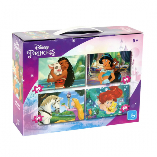 Pussel: Disney Prinsessor 4x99 Bitar i gruppen PUSSEL / Barnpussel hos Spelexperten (PU55988)
