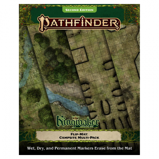 Pathfinder RPG Flip-Mat: Kingmaker - Campsite Multi-Pack i gruppen SÄLLSKAPSSPEL / Rollspel / Pathfinder hos Spelexperten (PZO2028)