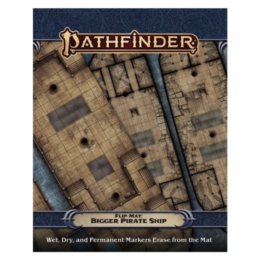 Pathfinder RPG: Flip-Mat - Bigger Pirate Ship i gruppen SÄLLSKAPSSPEL / Rollspel / Pathfinder hos Spelexperten (PZO30109)