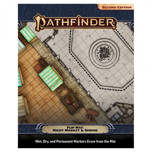 Pathfinder RPG: Flip-Mat - Night Market & Shrine i gruppen SÄLLSKAPSSPEL / Rollspel / Pathfinder hos Spelexperten (PZO30133)