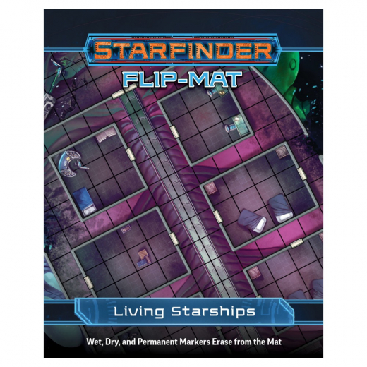 Starfinder RPG: Flip-Mat - Living Starships i gruppen SÄLLSKAPSSPEL / Rollspel / Starfinder hos Spelexperten (PZO7340)