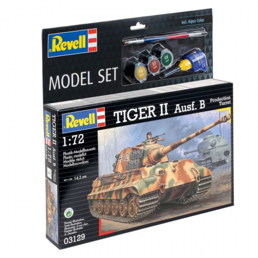 Revell Model Set - Tiger II Ausf. B 1:72 i gruppen PUSSEL / Modellbyggen / Revell / Stridsfordon hos Spelexperten (R-03129)
