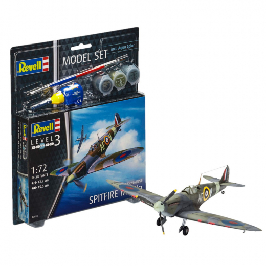 Revell Model Set - Supermarine Spitfire Mk.IIa 1:72 - 38 Bitar i gruppen PUSSEL / Modellbyggen / Revell / Stridsfordon hos Spelexperten (R-03953)