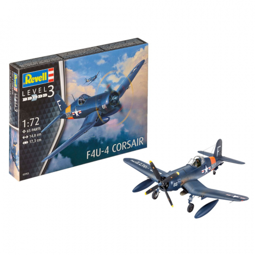 Revell Model Set - F4U-4 Corsair 1:72 - 65 Bitar i gruppen PUSSEL / Modellbyggen / Revell / Stridsfordon hos Spelexperten (R-03955)