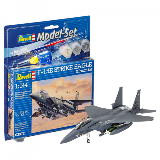 Revell Model Set - F-15E Strike Eagle 1:144 - 70 Bitar i gruppen PUSSEL / Modellbyggen / Revell / Fordon hos Spelexperten (R-03972)