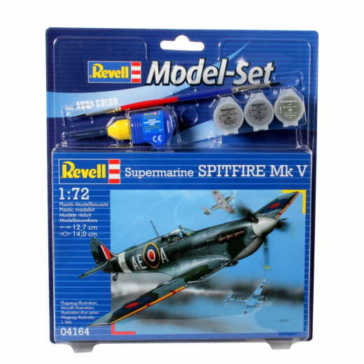 Revell Model Set - Supermarine Spitfire Mk V 1:72 - 39 Bitar i gruppen PUSSEL / Modellbyggen / Revell / Stridsfordon hos Spelexperten (R-04164)