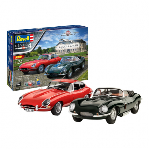 Revell - Gift Set Jaguar 100th Anniversary 1:24 i gruppen PUSSEL / Modellbyggen / Revell / Fordon hos Spelexperten (R-05667)