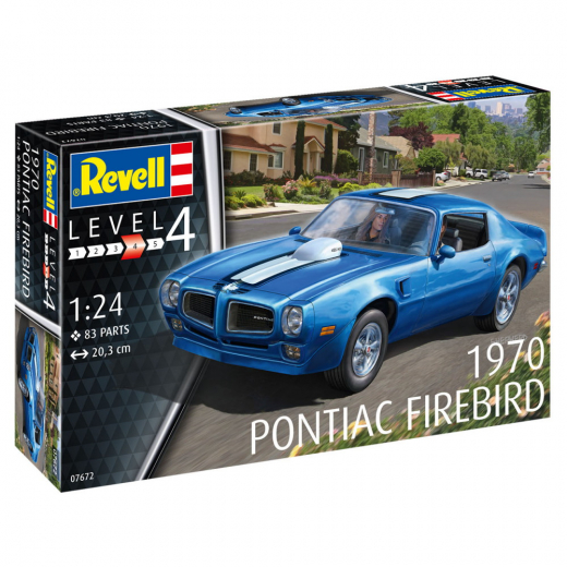 Revell - 1970 Pontiac Firebird, blå 1:24 - 83 Bitar i gruppen PUSSEL / Modellbyggen / Revell / Fordon hos Spelexperten (R-07672)