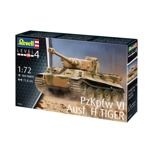 Revell - PzKpfw VI Ausf. H Tiger 1:72 - 180 Bitar i gruppen PUSSEL / Modellbyggen / Revell / Stridsfordon hos Spelexperten (R-3262)