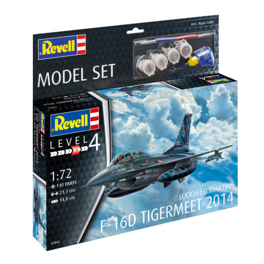 Revell Model Set - Lockheed Martin F-16D 1:72 - 130 Bitar i gruppen PUSSEL / Modellbyggen / Revell / Stridsfordon hos Spelexperten (R-3844)