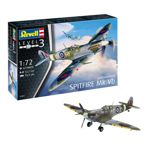 Revell - Spitfire Mk. Vb 1:72 - 42 Bitar i gruppen PUSSEL / Modellbyggen / Revell / Stridsfordon hos Spelexperten (R-3897)