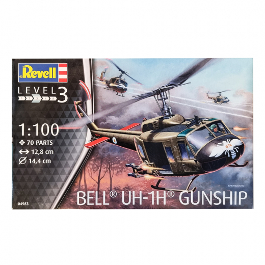 Revell - Bell UH-1H Gunship 1:100 - 70 Bitar i gruppen PUSSEL / Modellbyggen / Revell / Stridsfordon hos Spelexperten (R-4983)