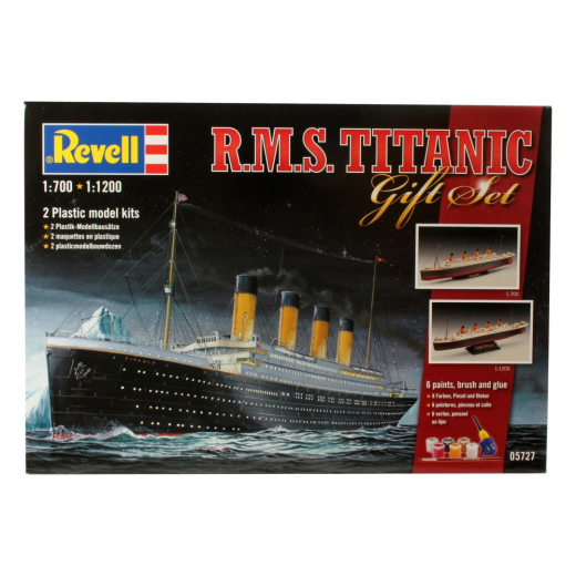 Revell - R.M.S Titanic Gåvoset 1:700/1:1200 - 132/40 Bitar i gruppen PUSSEL / Modellbyggen / Revell / Fordon hos Spelexperten (R-5727)