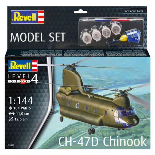 Revell - Model Set CH-47D Chinook 1:144 i gruppen PUSSEL / Modellbyggen / Revell / Stridsfordon hos Spelexperten (R-63825)