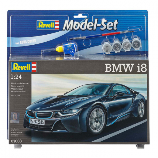 Revell Model Set - BMW i8 1:24 - 131 Bitar i gruppen PUSSEL / Modellbyggen / Revell / Fordon hos Spelexperten (R-7008kit)