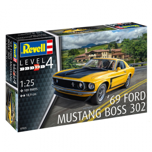 Revell - ´69 Ford Mustang BOSS 302 1:25 - 109 Bitar i gruppen PUSSEL / Modellbyggen / Revell / Fordon hos Spelexperten (R-7025)