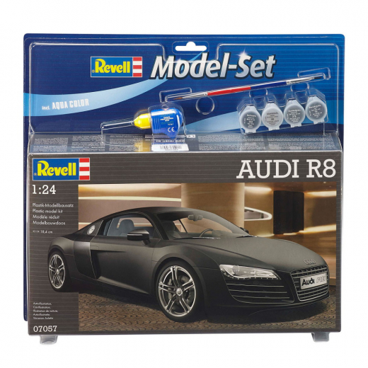 Revell Model Set - Audi R8 1:24 - 106 Bitar i gruppen PUSSEL / Modellbyggen / Revell / Fordon hos Spelexperten (R-7057kit)
