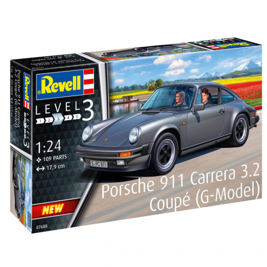Revell - Porsche 911 Carrera 3.2 Coupé (G-Model) 1:24 - 109 Bitar i gruppen PUSSEL / Modellbyggen / Revell / Stridsfordon hos Spelexperten (R-7688)