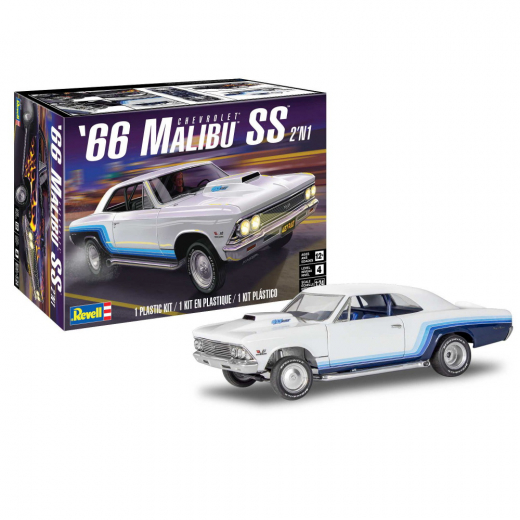 Revell - '66 Chevrolet Malibu SS 1:24 - 92 Bitar i gruppen PUSSEL / Modellbyggen / Revell / Fordon hos Spelexperten (R-85-4520)