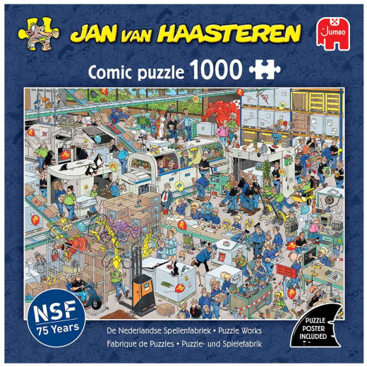 SKADAT Jan van Haasteren Pussel: Puzzle Works 1000 Bitar i gruppen Fyndhörna hos Spelexperten (REA-1110100539)