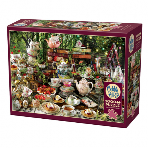 SKADAT Cobble Hill Pussel - Mad Hatter's Tea Party 2000 Bitar i gruppen Fyndhörna hos Spelexperten (REA-CH89011)