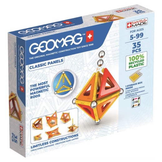 SKADAT Geomag Classic Panels Green Line 35 Bitar i gruppen Fyndhörna hos Spelexperten (REA-GEO470)